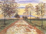 Ferdinand Hodler Autumn Evening (mk09) painting
